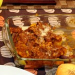 根菜のシーフードカレーミートソース